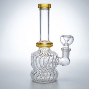 6" Mini Bong Ribbed Base Mixed Colors