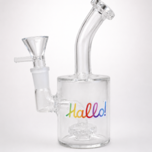 5" HALLO Bong Tank Base Disc Shower with Handle Bowl